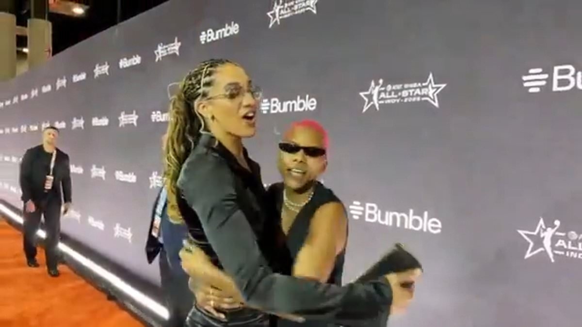 WNBA star sends crude sexual message to her glamorous rival on orange carpet before All-Star party