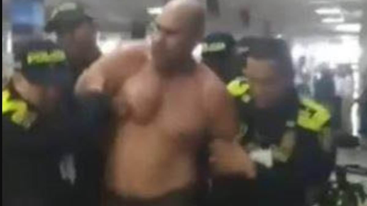 Hulking American realtor trashed airport immigration hall for disgracefully petty reason