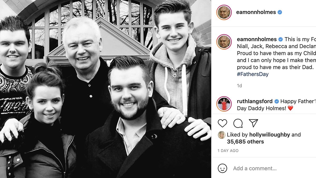 EXCLUSIVE Ugly twist as Eamonn Holmes' son sides with stepmother Ruth Langsford in divorce battle: Insiders tell KATIE HIND of furious confrontation between presenter and children - who have 'soft spot' for his ex