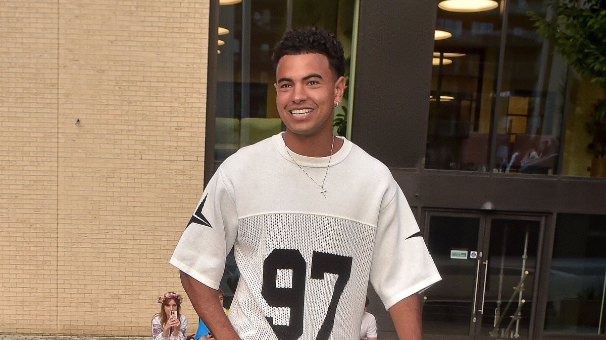 Love Island's Harrison Solomon makes first public outing since quitting the villa and returning to the UK as he enjoy boys' night out WITHOUT Lauren after breaking his silence on THAT love triangle