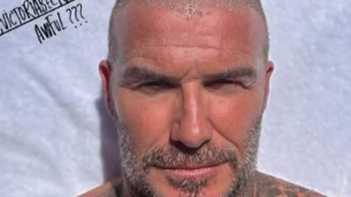 David Beckham attempts to fix unmissable bald patch on his head after DIY buzz-cut goes horribly wrong
