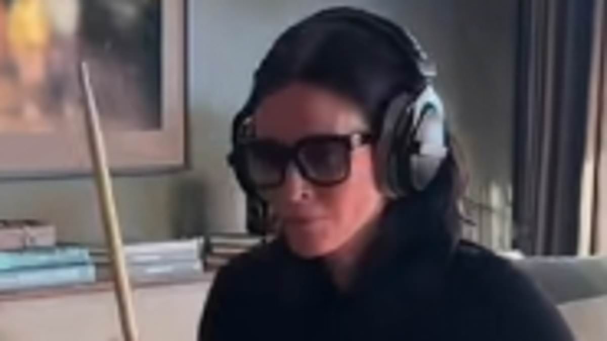 Courteney Cox, 61, sends her fans into a frenzy as she shares a clip of herself playing drums to a Justin Bieber hit: 'This was not on my 2025 bingo card'