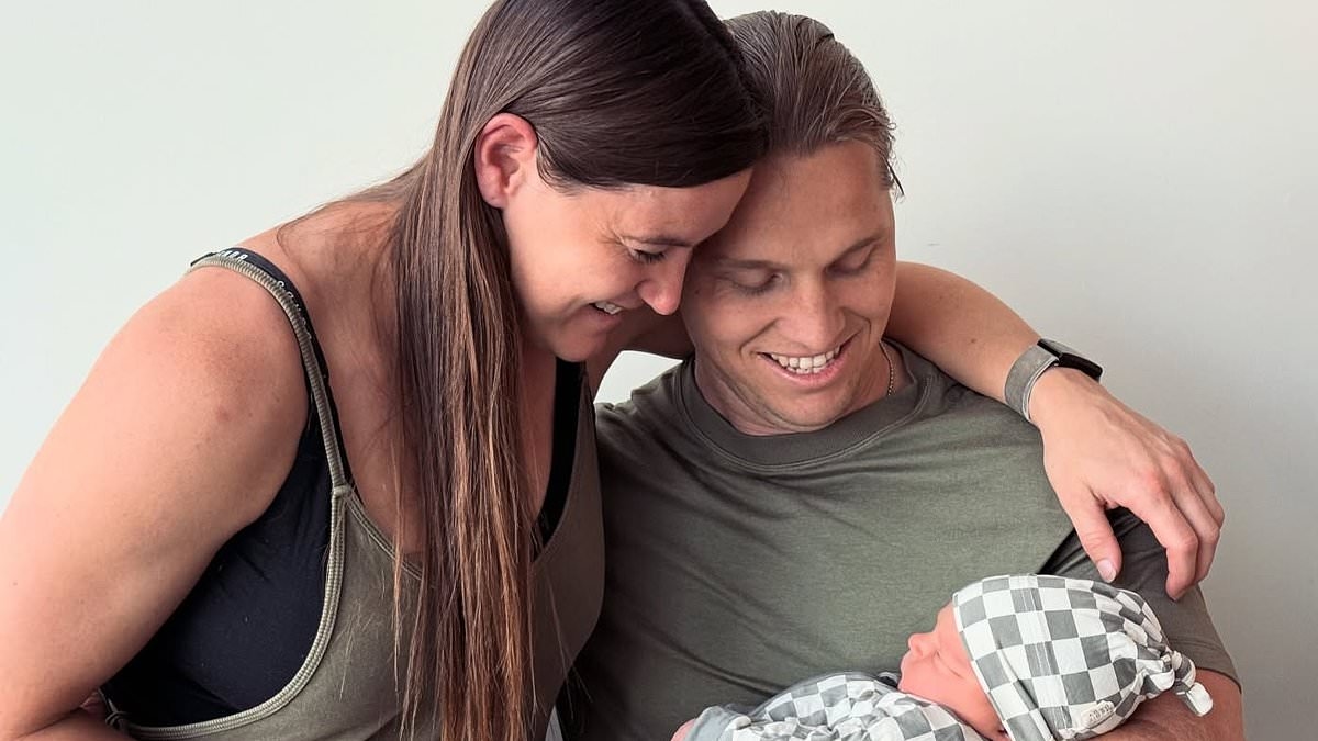 Aussie Olympian paralysed from the chest down in freak accident shares baby joy with his world champion wife