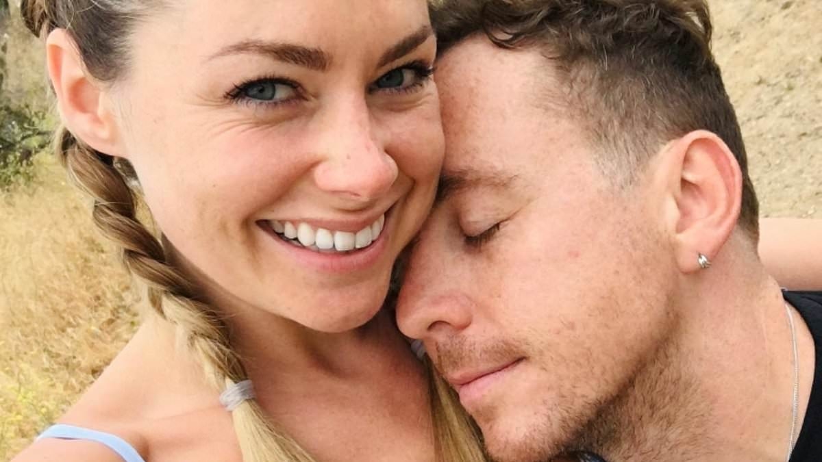 Danny Jones and wife Georgia Horsley pictured together for first time in four months as they put his 'drunken kiss' with Maura Higgins behind them