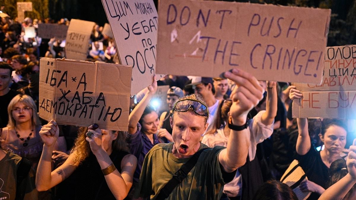 Anti-Zelensky protests erupt in Ukraine over 'controversial' bill