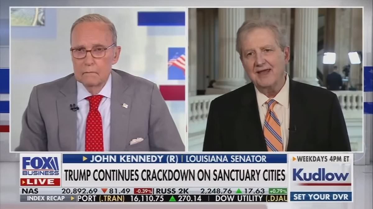 Frightening moment 73-year-old Louisiana senator freezes during TV interview about sanctuary cities