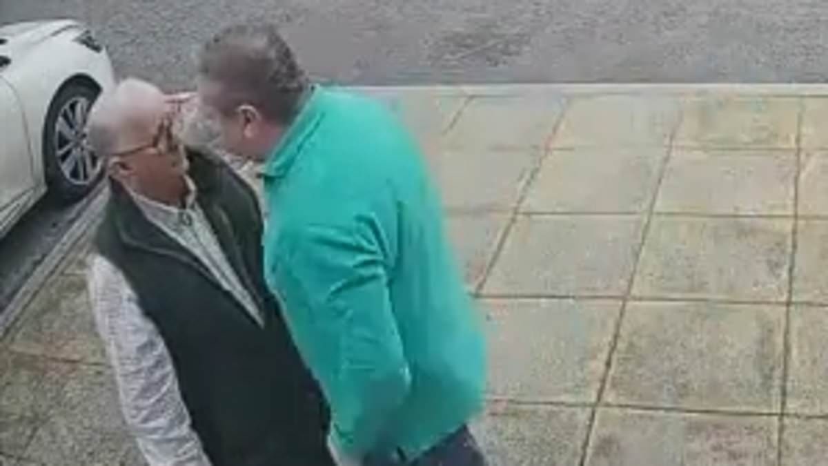 Moment millionaire mining tycoon 'gets in solicitor's face and pushes him against a window' after he refused to be a witness in court battle