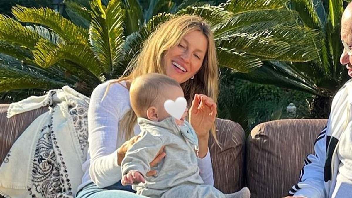 Gisele Bundchen gives rare look at baby son with boyfriend Joaquim Valente as she celebrates 45th birthday