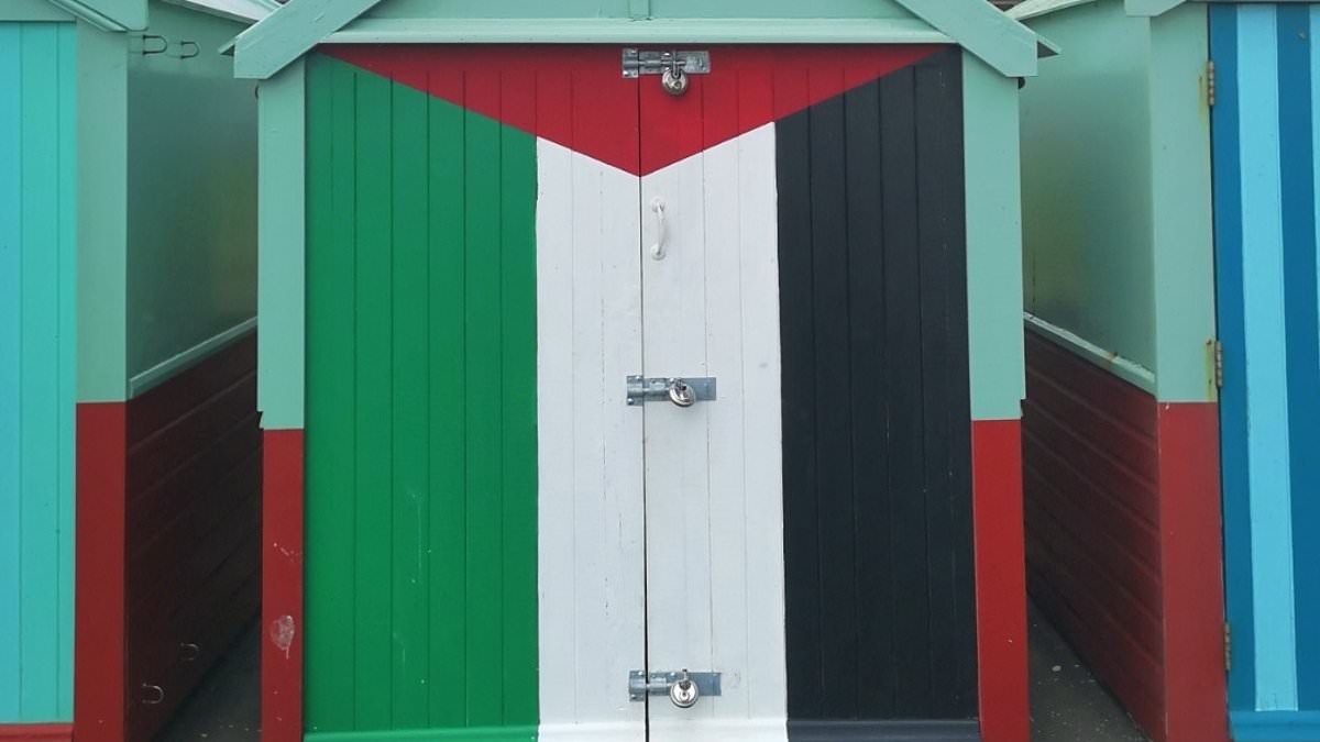 Council order owner to repaint over Palestinian flag beach hut on iconic seafront because it does not adhere to 'standards'