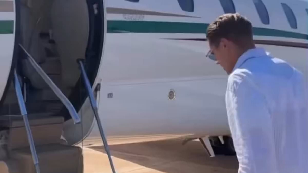 Viktor Gyokeres finally gets his wish as Arsenal-bound striker boards private jet to London after going on strike at Sporting to seal £64m move