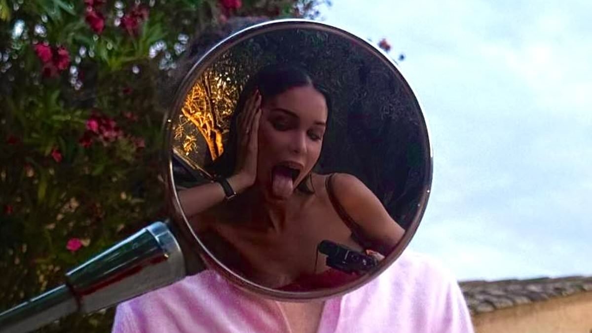 Cruz Beckham, 20, proves he is still very much in love with his girlfriend Jackie Apostel, 30 as he shares a fun snap of them to Instagram