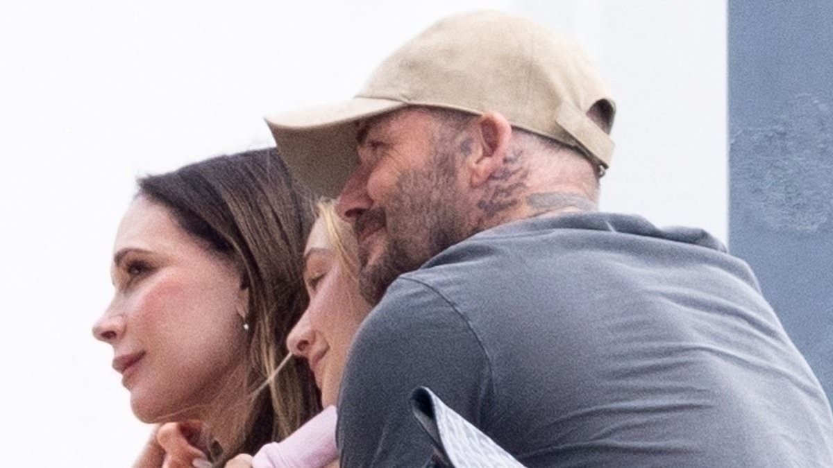David Beckham is every inch the doting dad as he joins daughter Harper and chic wife Victoria for their annual summer break on £16M yacht in St Tropez - with son Brooklyn noticeably absent amid family feud