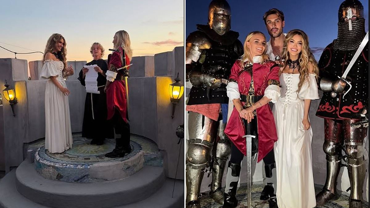 Chrishell Stause weds G-Flip for the FOURTH TIME during Medieval ceremony atop LA 'castle'