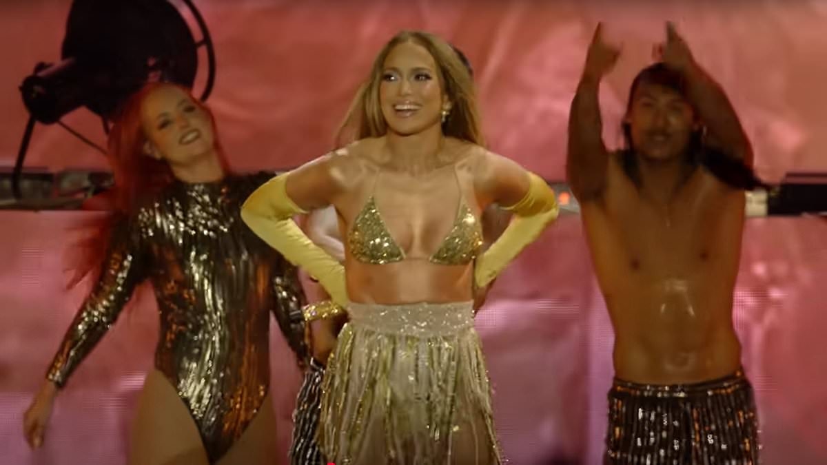 Jennifer Lopez's skirt DROPS to the floor in shock wardrobe malfunction on stage: 'I'm glad I had underwear on'