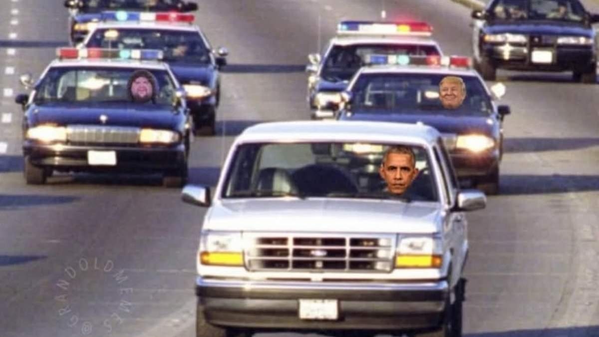Trump posts bizarre meme comparing Obama to infamous OJ Simpson episode