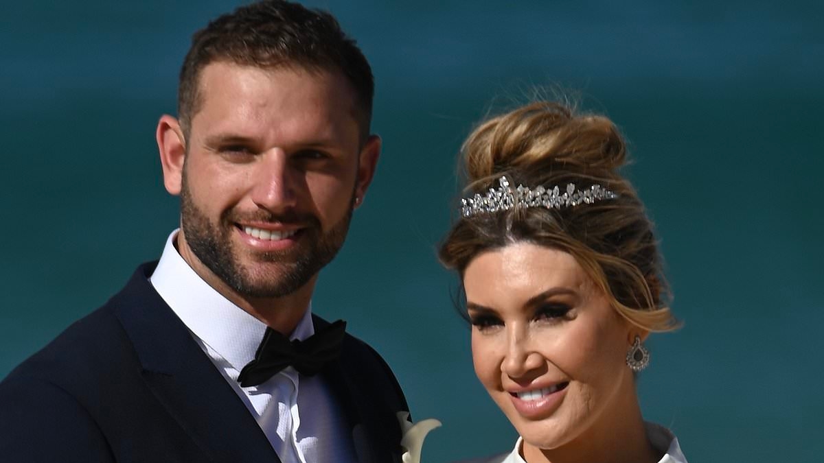 Married At First Sight 2026's sauciest bride risks major wardrobe malfunction as she marries Aussie reality star in beach ceremony
