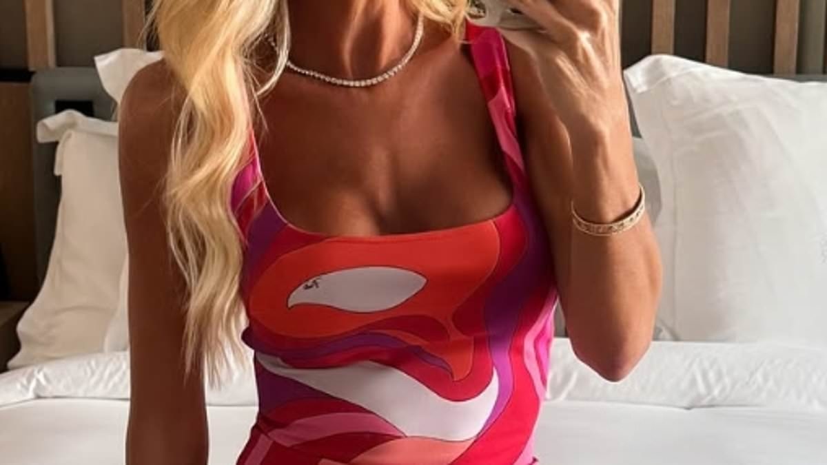 Roxy Jacenko shows off her tiny frame in a skimpy bikini after 18 kilo weight loss - as she enjoys Mediterranean getaway aboard luxury yacht