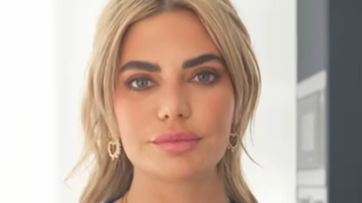 Megan Barton-Hanson baffles fans as she shows off her VERY perky bottom in a figure hugging blue dress