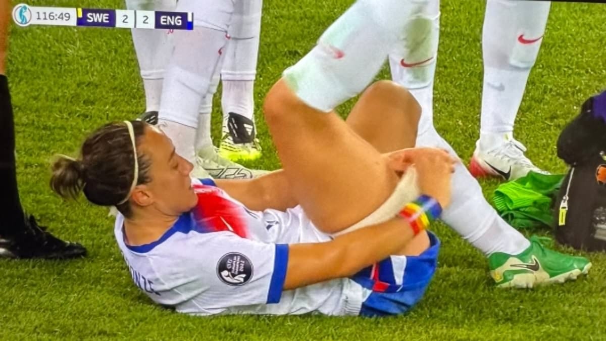 How no-nonsense Lucy Bronze, who played the entire Euros with a fractured tibia, left fans swooning over THAT leg-taping clip