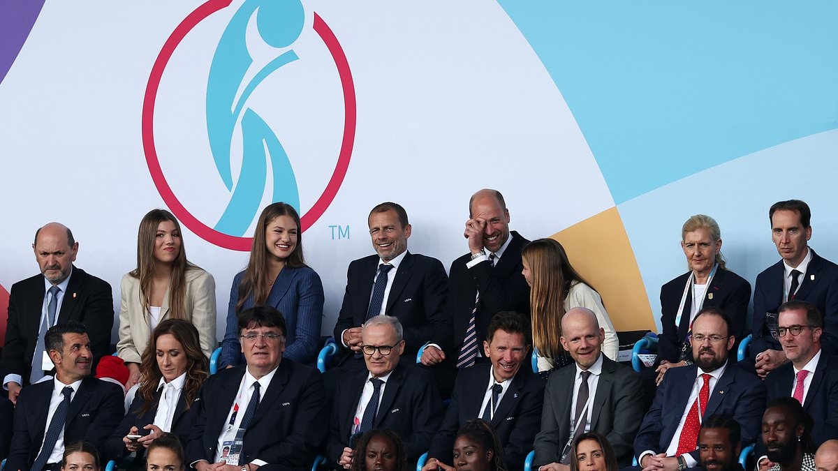 Princess Charlotte shares a sweet moment with young Spanish royals in rare joint appearance during Euros final