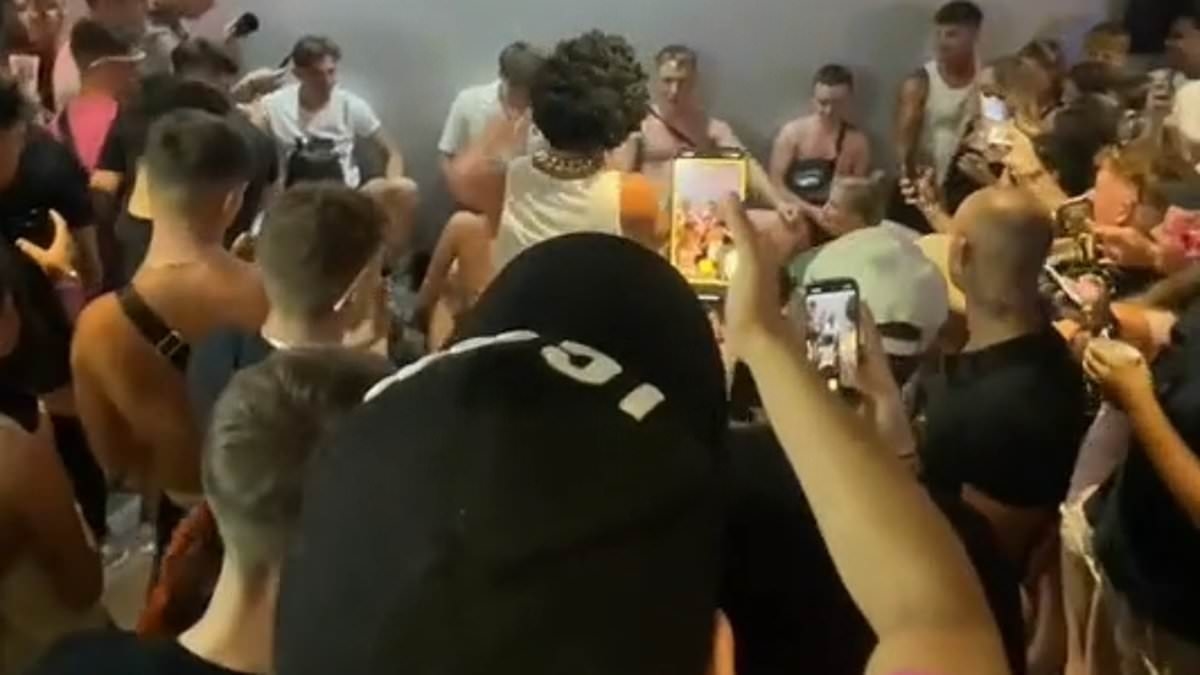 Outrage in Greece as Zante nightclub holds X-rated 'chocolate-licking' contest with revellers 'simulating sex acts' on stage