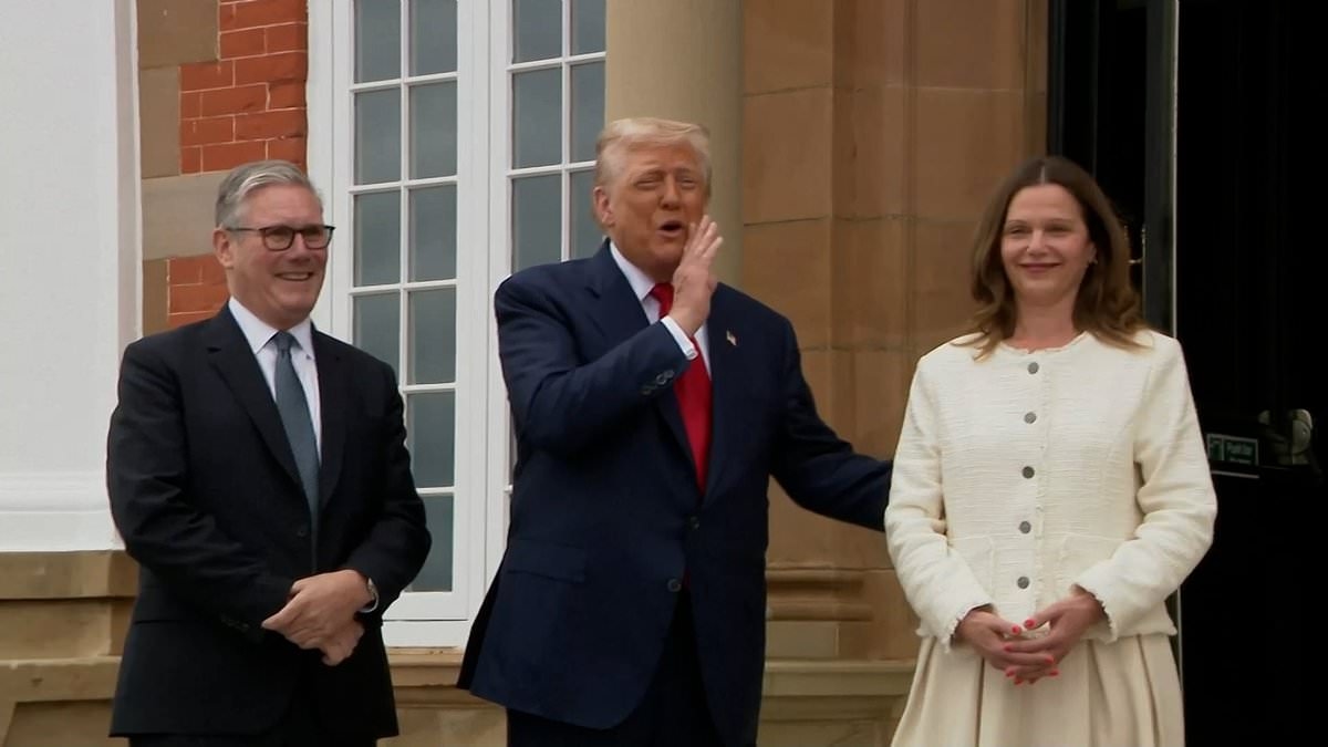 Trump makes Keir Starmer and his 'perfect' wife Victoria squirm, stopping himself before I get in 'trouble'