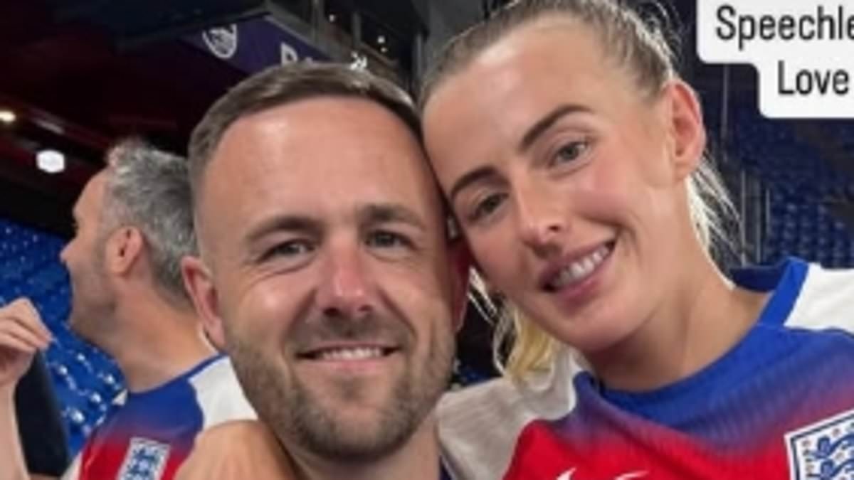 Lioness heroine Chloe Kelly celebrates with 'speechless' husband Scott after star's dazzling Euro penalty shootout win