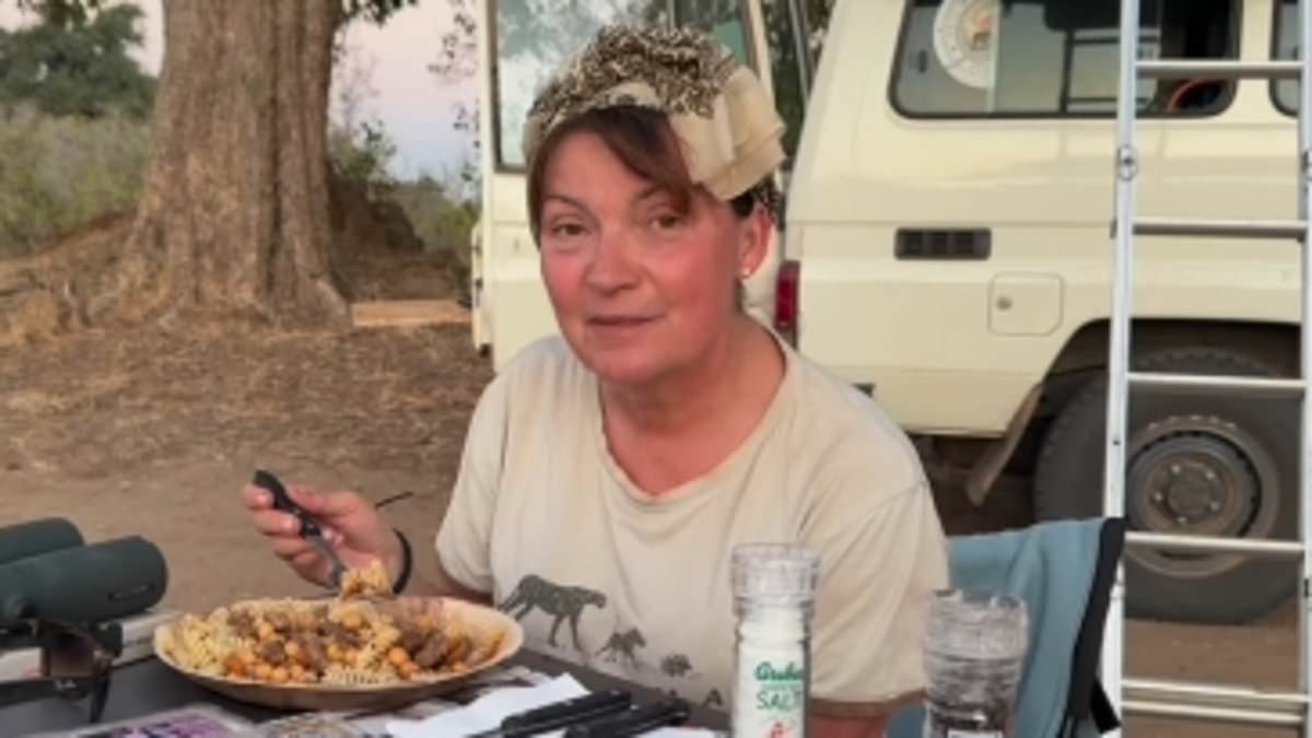 Lorraine Kelly accidentally brushes her teeth with washing powder while husband Steve Smith brands the couple 'mingin' as they leave luxuries behind for Zimbabwe camping trip