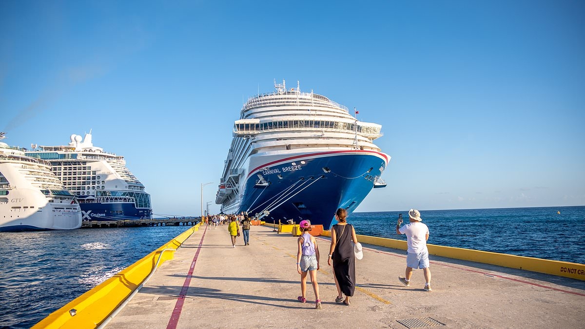 What happens on a cruise ship when there's a tsunami