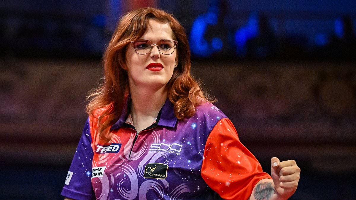 Trans darts star Noa-Lynn van Leuven is banned from competing in women's tournaments after new rule introduced