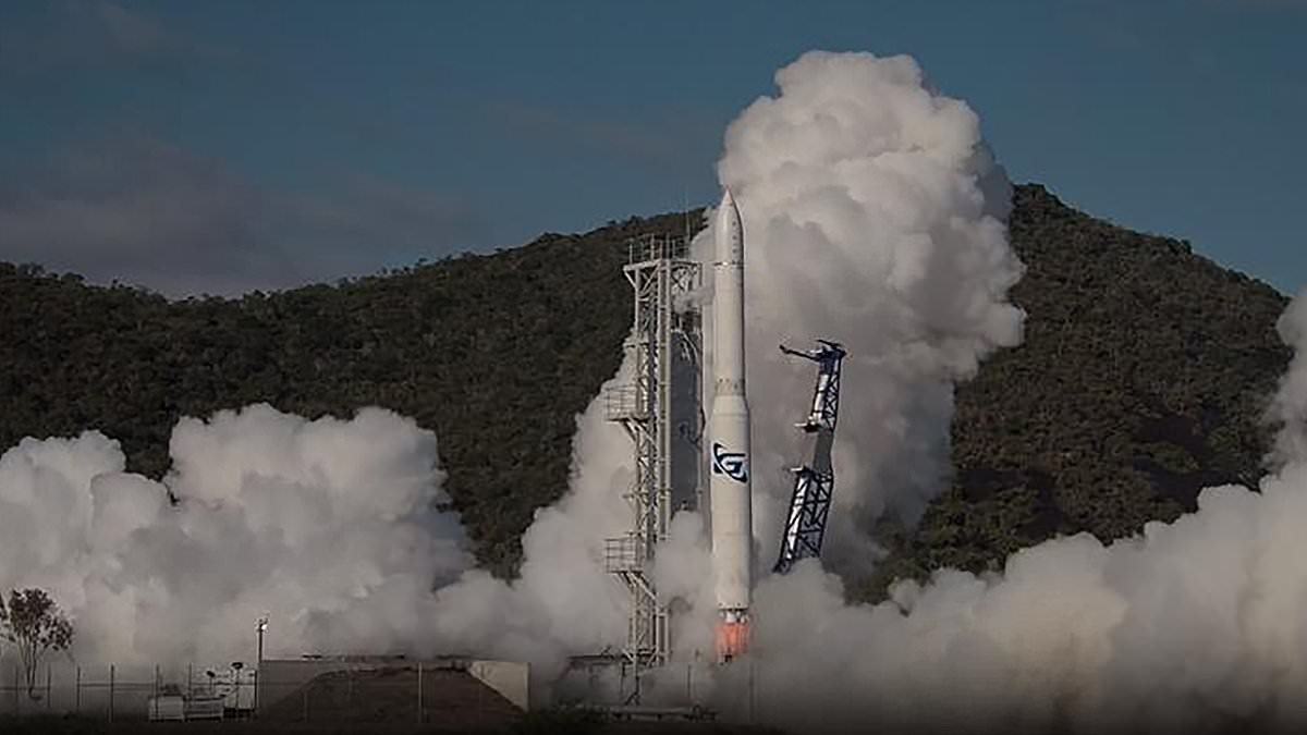 Disastrous moment Australia's first rocket launch goes horribly wrong