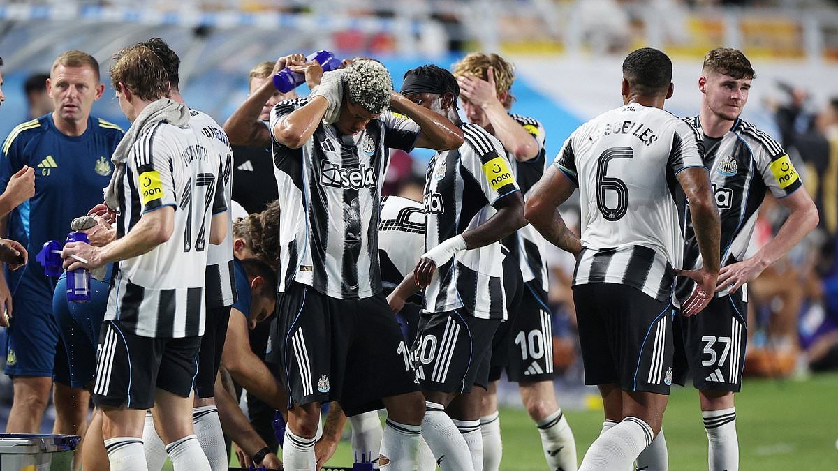 Newcastle star is taken off on stretcher after suffering worrying injury during preseason friendly - just weeks before new season kicks off