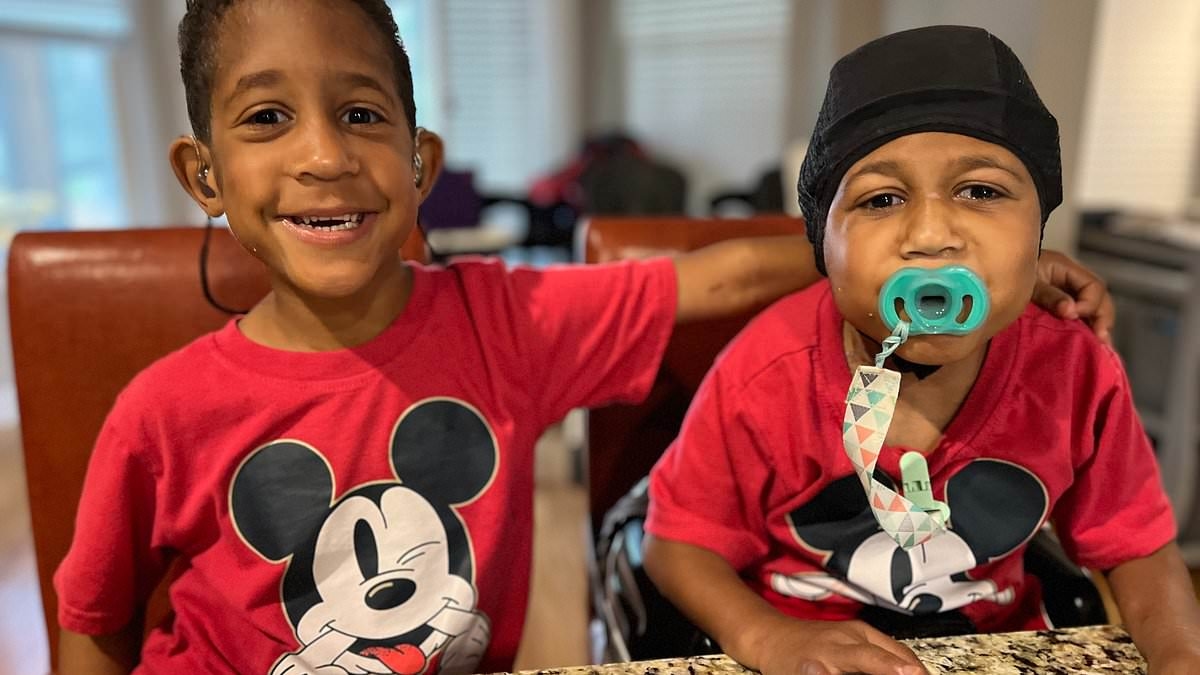 Adorable disabled twin brothers aged just four both die trapped in horrific house blaze
