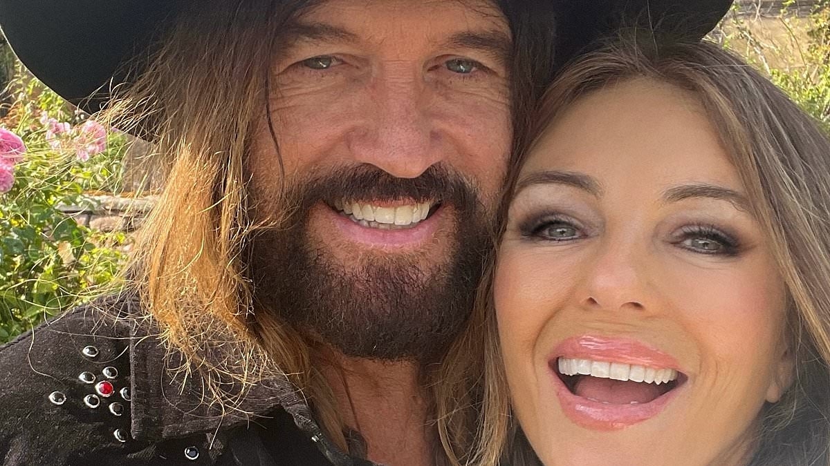 Elizabeth Hurley and Billy Ray Cyrus put on a loved-up display in latest social media snaps as singer enjoys first UK summer at her £6m country pile