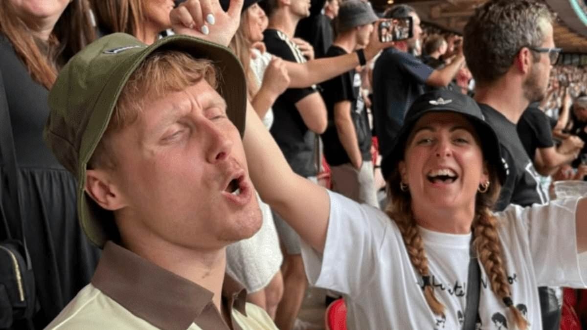Suspended EastEnders actor Jamie Borthwick attends Oasis concert at Wembley with co-stars as offensive slur scandal rumbles on