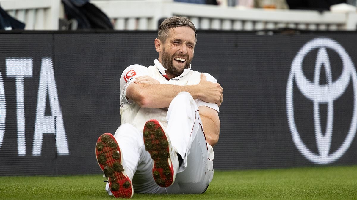 England claim six wickets on first day at The Oval as India hit 204 - but Chris Woakes suffers a devastating injury which could kill Ashes swansong