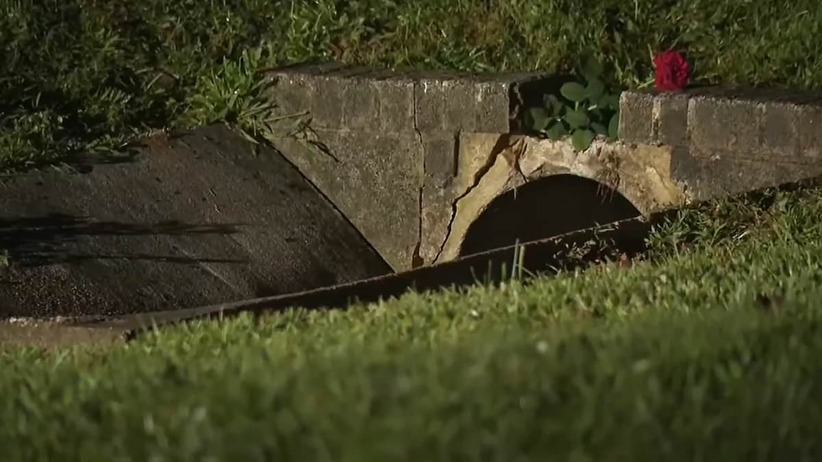 Boy, 13, swept into STORM drain after playing outside during flooding