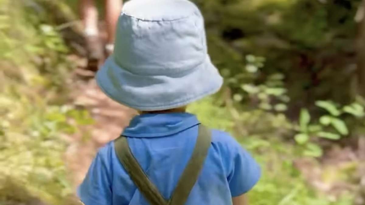 James Middleton shares rare video of 'cheeky' son Inigo as toddler plays with family dogs and hikes with his mother on sun-soaked holiday
