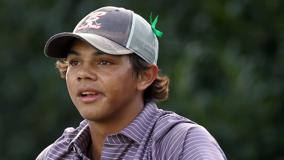 Tiger Woods' son Charlie, 16, agonizingly misses out on Junior Ryder Cup spot after collapse