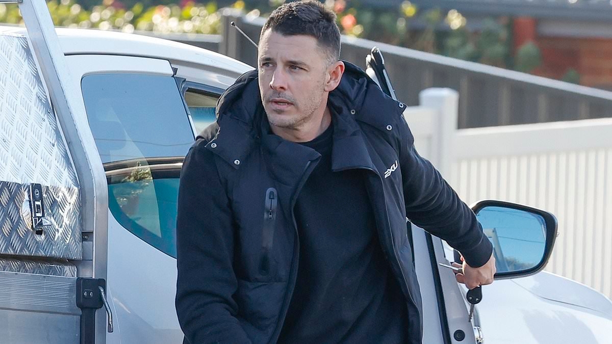Bachelorette star Lee Elliott seen moving out of marital home he shared with ex Georgia Love - as he's seen gathering belongings after split