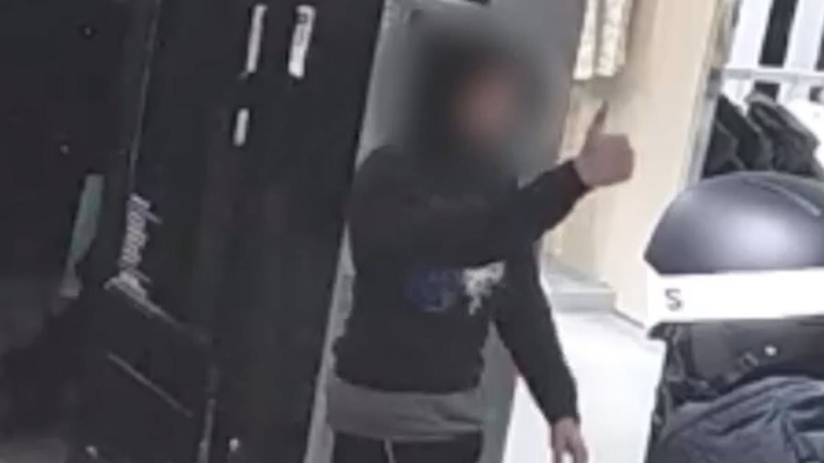 Instant karma for cocky shoplifter who brazenly helps himself to designer clothes - but reckons without the police officers lying in wait