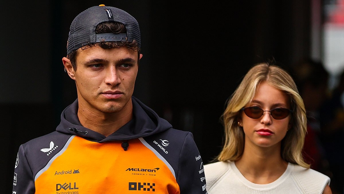 Lando Norris is all smiles as he goes public with on-off girlfriend Margarida Corceiro at Hungarian GP two years after romance first struck