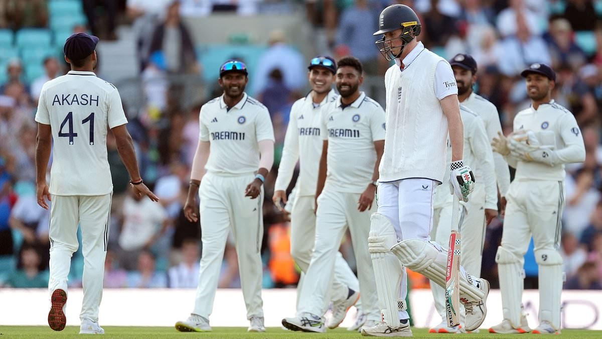 Fifth Test swings India's way again as Zak Crawley falls to final ball of day three... now England must end this pulsating series as they began it, writes RICHARD GIBSON