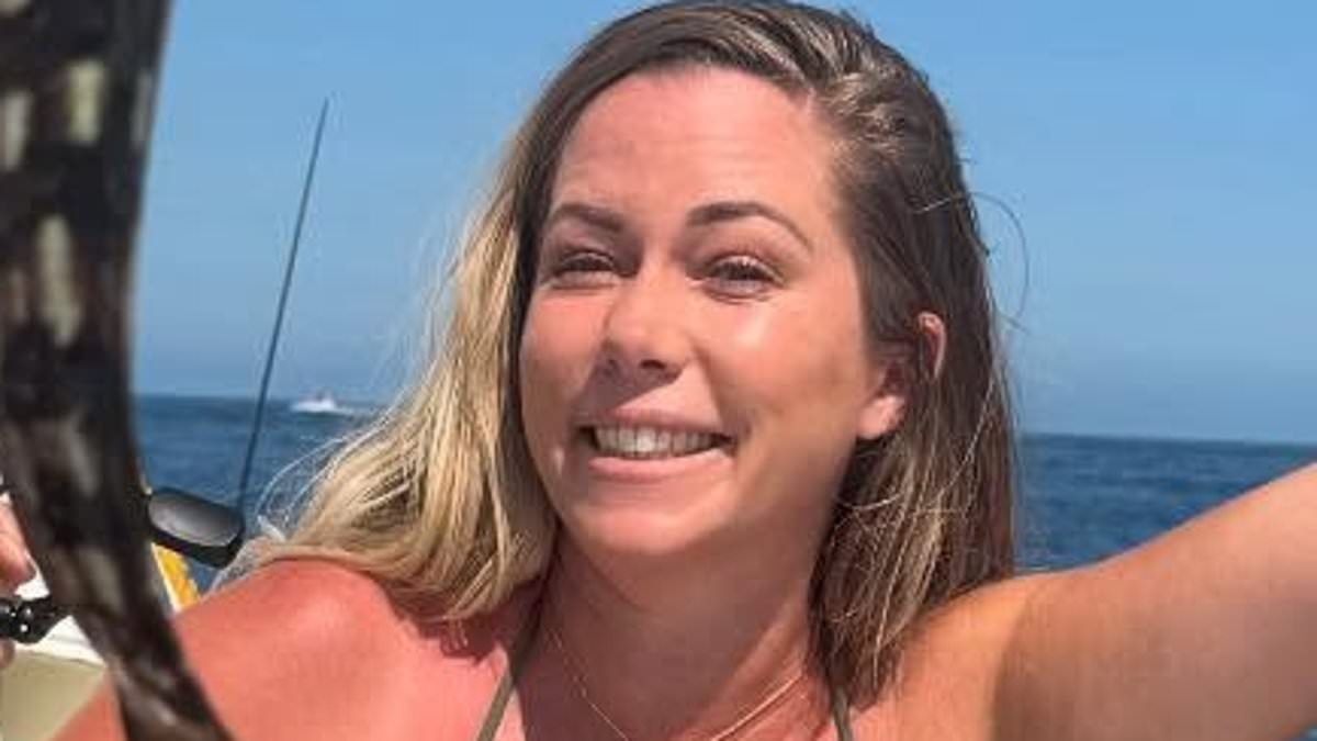 Playboy vet Kendra Wilkinson, 40, flashes cleavage in low-cut swimsuit after swearing off men