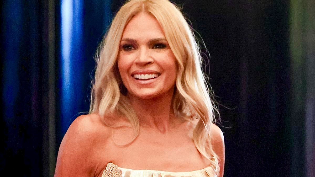 Sonia Kruger flashes huge ring on THAT finger as she stuns in a glittering gold gown at the 2025 Logie Awards red carpet