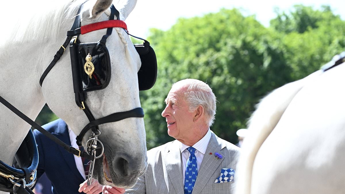 Queen Elizabeth's beloved horse and 'gentlest giant' who served the Royal Family for 14 years retires - as Palace's heartfelt tribute to majestic steed leaves fans in tears