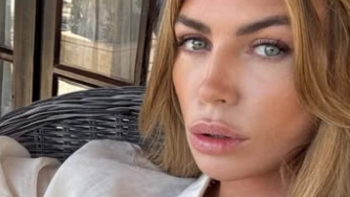 Abbey Clancy sets pulses racing in a yellow bikini as she soaks up the sun on a lavish family holiday in Portugal