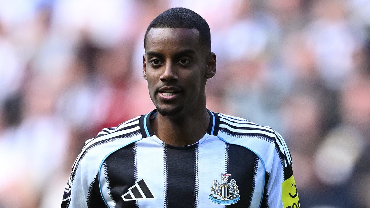 Alexander Isak arrives back at Newcastle HQ after jetting off to former club for individual training as wantaway striker's transfer saga rumbles on after Liverpool's £110m offer was rejected