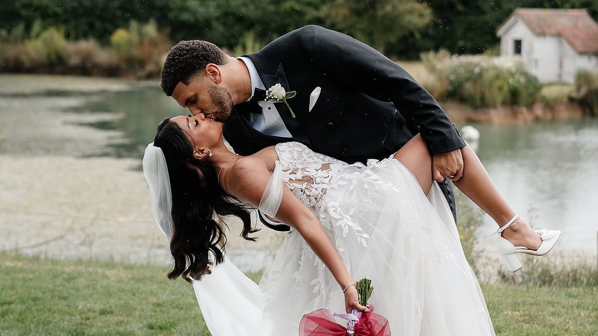 Love Island winners Kai Fagan and Sanam Harrinanan share first look at their stunning £39K Essex wedding with traditional Indian reception - two years after meeting on ITV show