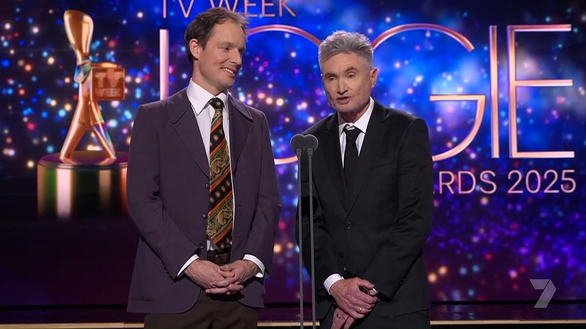 Dave Hughes blasts 'd**khead' AFL coach in wild outburst on the Logies red carpet - as footy great is busted in cheeky act during ceremony